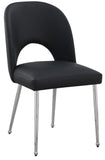 Logan Contemporary Dining Chair Set of 2 - Luxurious Upholstery with Chrome Finish for Modern Homes