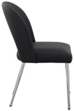Logan Contemporary Dining Chair Set of 2 - Luxurious Upholstery with Chrome Finish for Modern Homes