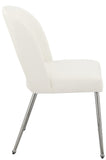 Logan Contemporary Dining Chair Set of 2 - Luxurious Upholstery with Chrome Finish for Modern Homes