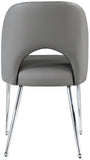 Logan Contemporary Dining Chair Set of 2 - Luxurious Upholstery with Chrome Finish for Modern Homes