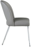 Logan Contemporary Dining Chair Set of 2 - Luxurious Upholstery with Chrome Finish for Modern Homes