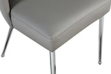 Logan Contemporary Dining Chair Set of 2 - Luxurious Upholstery with Chrome Finish for Modern Homes