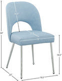 Logan Contemporary Dining Chair Set of 2 - Luxurious Upholstery with Chrome Finish for Modern Homes