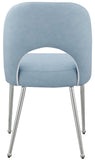 Logan Contemporary Dining Chair Set of 2 - Luxurious Upholstery with Chrome Finish for Modern Homes