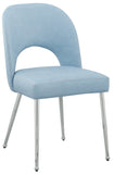 Logan Contemporary Dining Chair Set of 2 - Luxurious Upholstery with Chrome Finish for Modern Homes