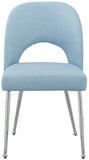 Logan Contemporary Dining Chair Set of 2 - Luxurious Upholstery with Chrome Finish for Modern Homes