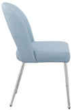 Logan Contemporary Dining Chair Set of 2 - Luxurious Upholstery with Chrome Finish for Modern Homes