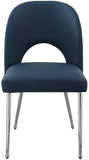 Logan Contemporary Dining Chair Set of 2 - Luxurious Upholstery with Chrome Finish for Modern Homes