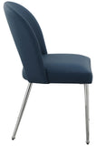 Logan Contemporary Dining Chair Set of 2 - Luxurious Upholstery with Chrome Finish for Modern Homes
