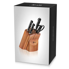 V2 Series 5-Piece Starter Knife Block Set, Forged German Steel, Acacia Block, 1022520