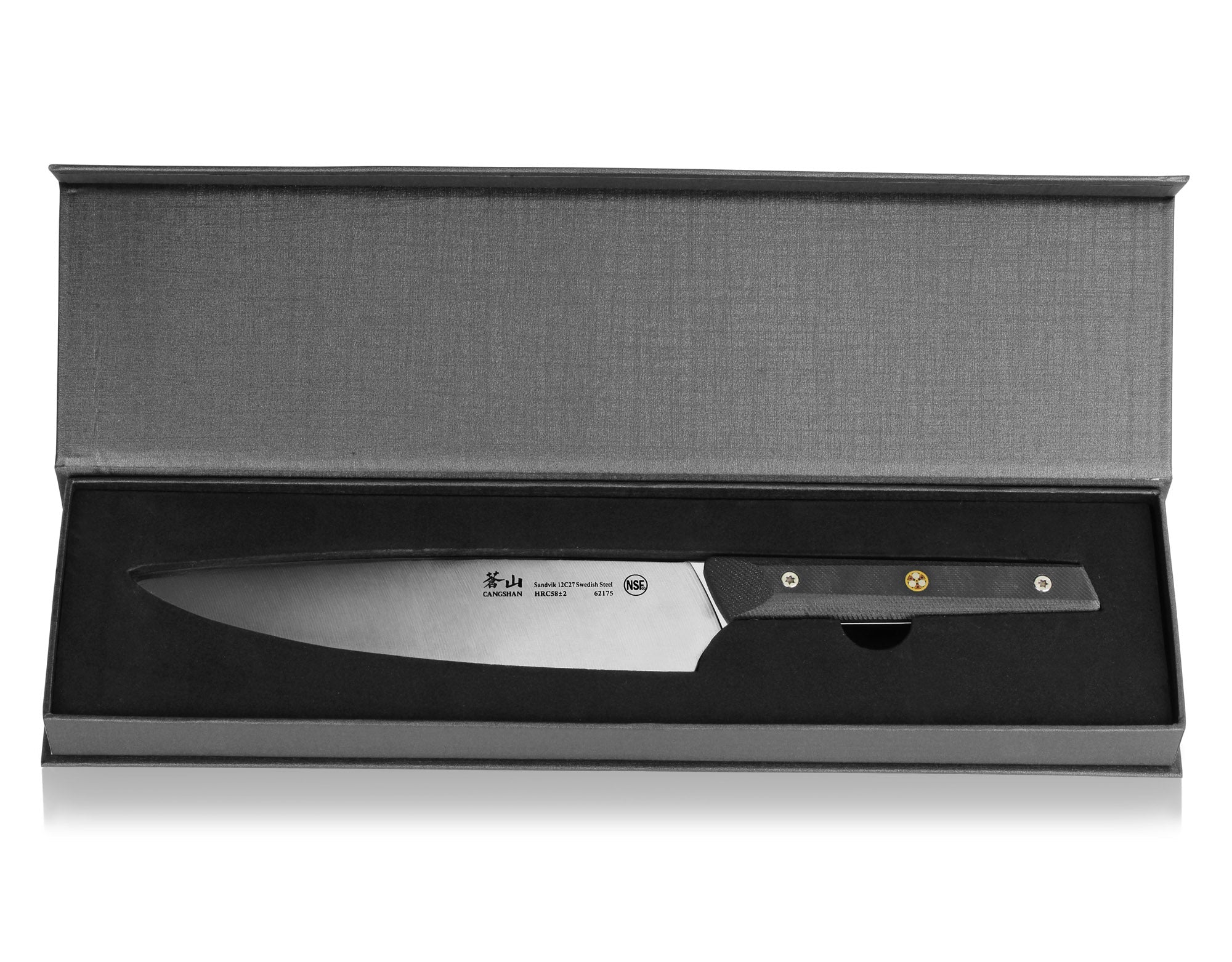 TG Series 8-Inch Chef's Knife, Swedish 12C27M Steel, 62175