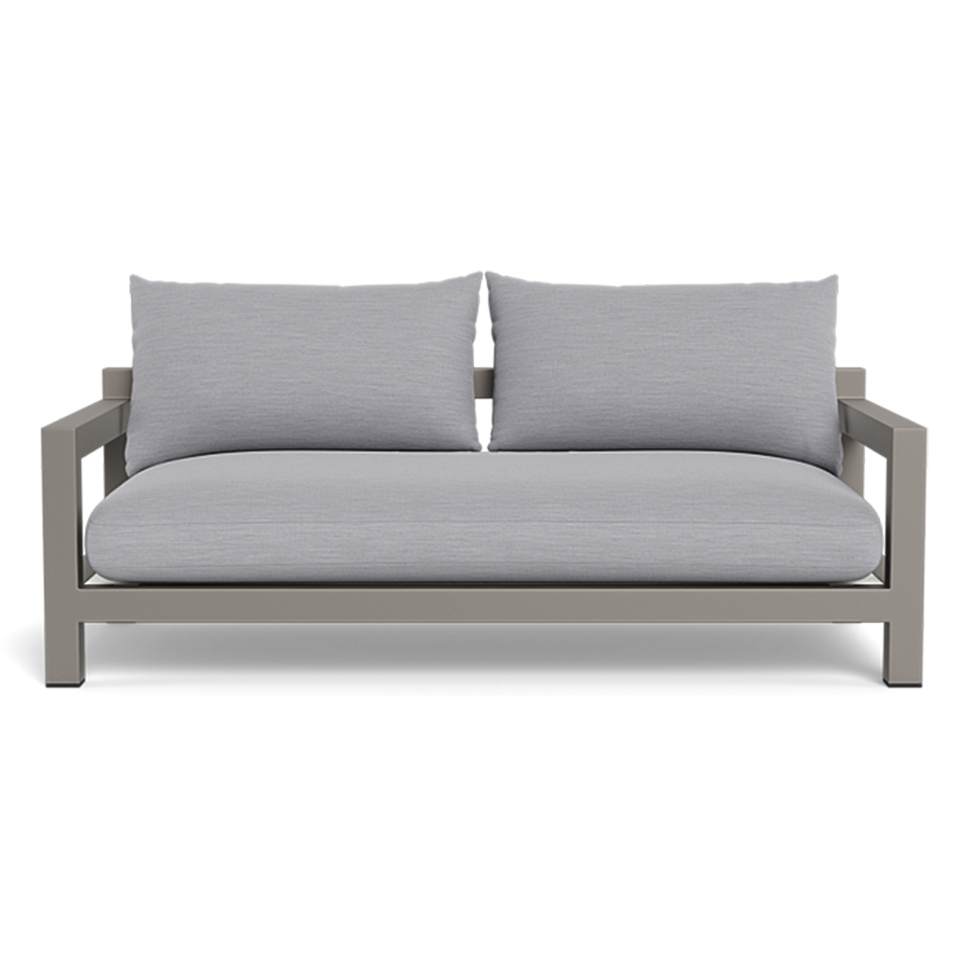 Pacific Aluminum 2 Seat Sofa (Aluminum Taupe / Panama Grafito / Batyline White)