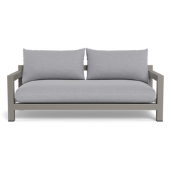 Pacific Aluminum 2 Seat Sofa (Aluminum Taupe / Panama Grafito / Batyline White)