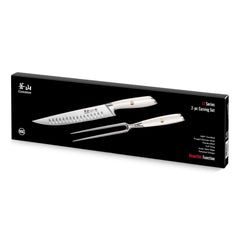 L1 Series 2-Piece Carving Set, White, Forged German Steel, 1026962