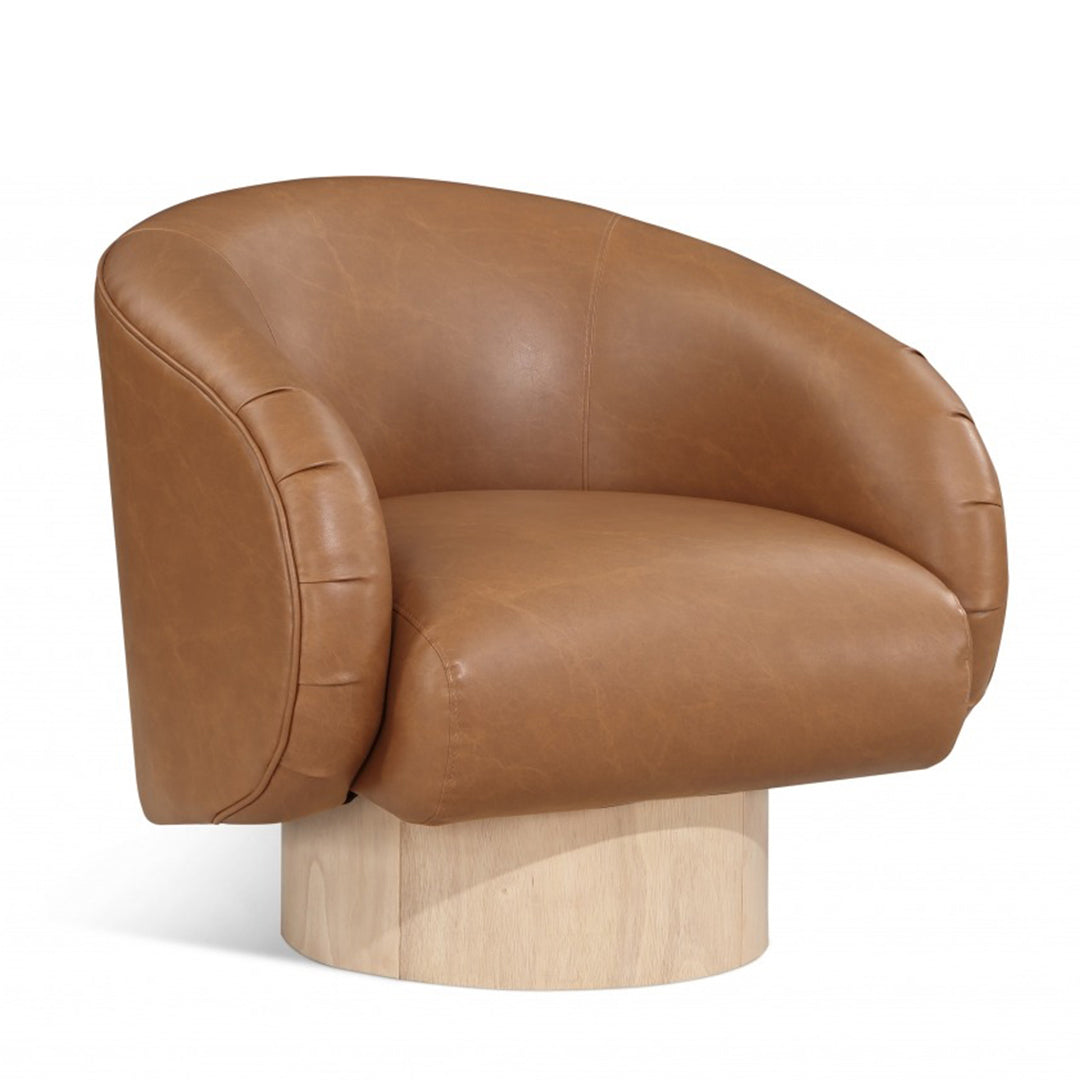 Gibson Faux Leather Swivel Accent Chair