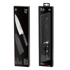 ALPS Series 8-Inch Chef's Knife with Sheath, Forged German Steel, Black, 502735