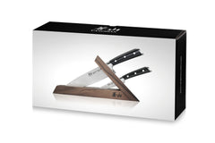 TS Series 3-Piece TAI Knife Block Set, Forged Swedish 14C28N Steel, Walnut Block, 1021417