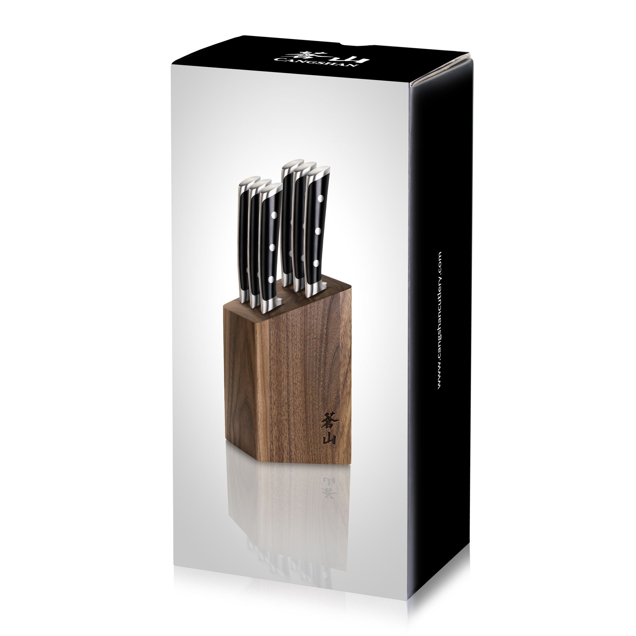 TS Series 6-Piece Knife Block Set, Forged Swedish 14C28N Steel