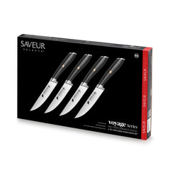 Saveur Selects 4-Piece Fine Edge Steak Knife Set, Forged German Steel, 1026269