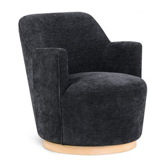 Clarita Chenille Fabric Swivel Accent Chair