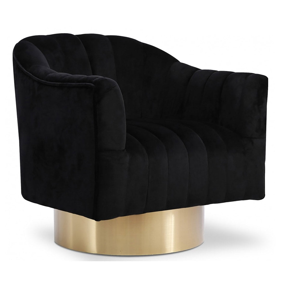 Farrah Velvet Swivel Chair