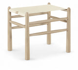 Santos - Faux Leather Upholstered Bench - Natural Frame