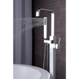 Victoria 2-Handle Freestanding Claw Foot Tub Faucet with Hand Shower in Polished Chrome