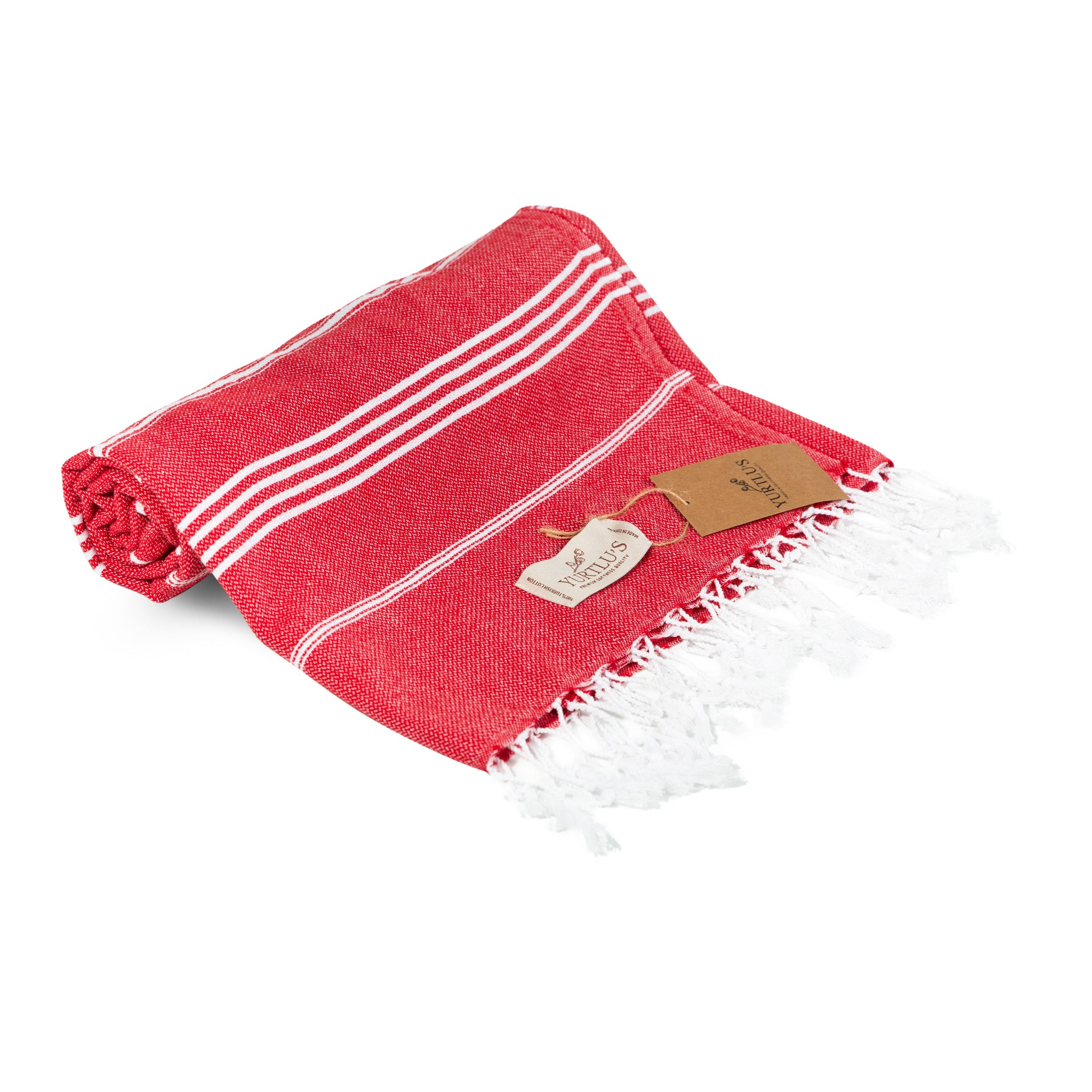 YURTLU’S Minimalist Series Premium Turkish Towel – Red