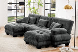 CLOUDIES 134" Sofa 3 Seater with 2 Ottoman