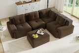 CORDELIA 116" 4-Seater Sectional with 1 Ottoman