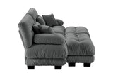 CLOUDIES 94" Loveseat with 2 Ottomans