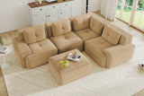 CORDELIA 116" 4-Seater Sectional with 1 Ottoman