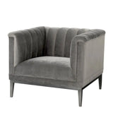 Chair Raffles
Roche porpoise grey velvet | gunmetal finish base