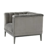 Chair Raffles
Roche porpoise grey velvet | gunmetal finish base