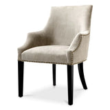 Dining Chair Legacy
Clarck sand | antique brass nails | black legs