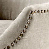 Dining Chair Legacy
Clarck sand | antique brass nails | black legs