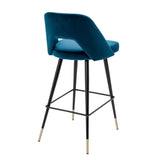 Bar Stool Avorio
Roche blue velvet | black & brass finish legs