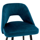 Bar Stool Avorio
Roche blue velvet | black & brass finish legs