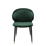 Dining Chair Volante with arm
Roche dark green velvet | black & gold finish legs