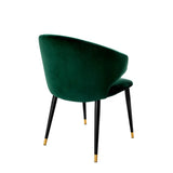 Dining Chair Volante with arm
Roche dark green velvet | black & gold finish legs