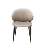 Dining Chair Volante with arm
Roche beige velvet | black & gold finish legs