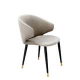 Dining Chair Volante with arm
Roche beige velvet | black & gold finish legs