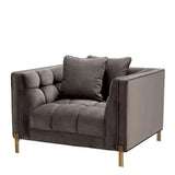 Chair Sienna
Savona grey velvet | brushed brass finish legs