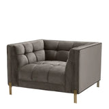 Chair Sienna
Savona grey velvet | brushed brass finish legs
