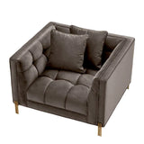 Chair Sienna
Savona grey velvet | brushed brass finish legs
