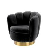 Swivel Chair Mirage
Savona dark grey velvet | brushed brass finish swivel base