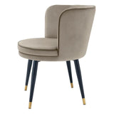 Dining Chair Grenada
Savona greige velvet | savona grey velvet piping | black & brass finish swivel base