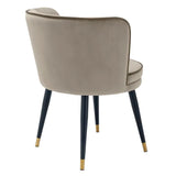 Dining Chair Grenada
Savona greige velvet | savona grey velvet piping | black & brass finish swivel base