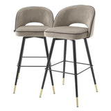 Bar Stool Cliff
Savona greige velvet | black faux leather piping