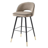 Bar Stool Cliff
Savona greige velvet | black faux leather piping